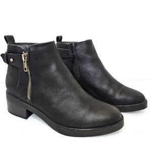 LifeStride Bonus Ankle Boots Women's Size 7 Black Zip Up Classic Casual